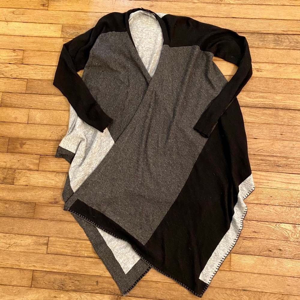 CLICHE Color Block Waterfall Cascading Sweater